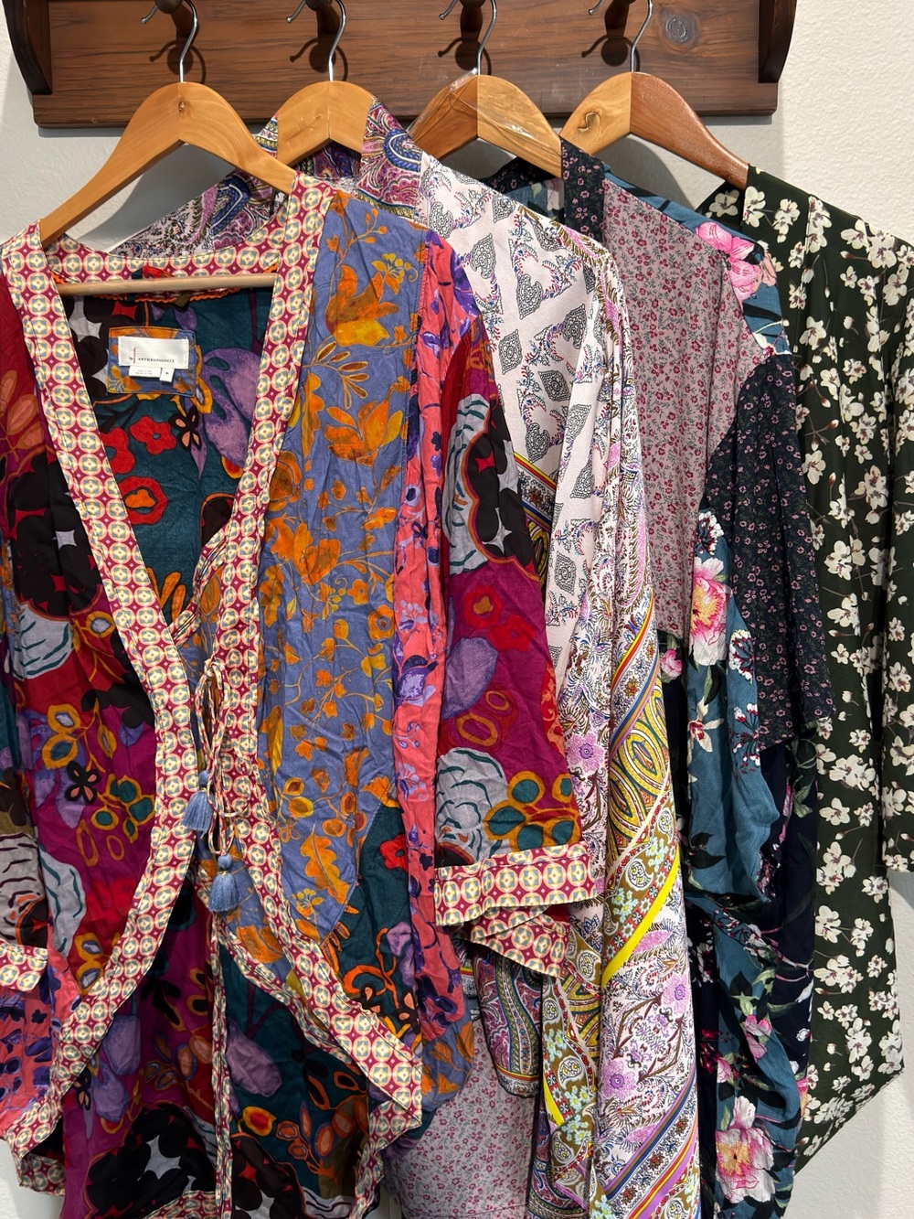 Anthropologie Boho Kimono Lot of 4 Floral Paisley Duster Robe Reseller Bundle